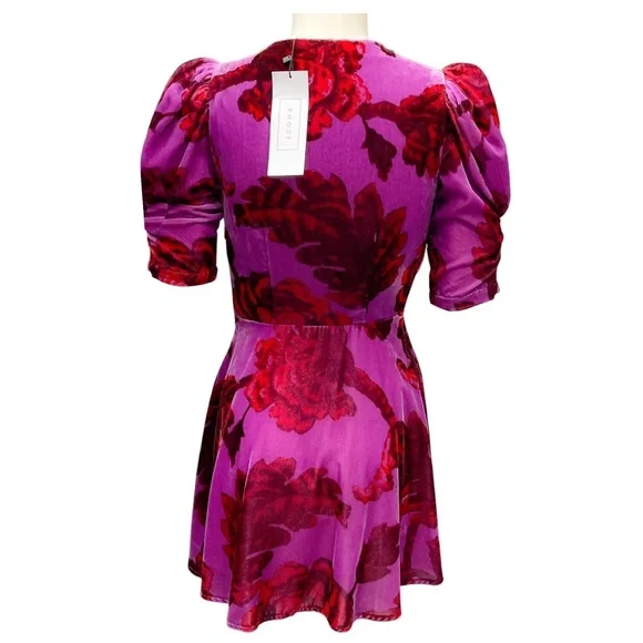 RHODE PURPLE CAMELLIA VINE CROCUS LEANNA DRESS - www.greenwatershopping.com